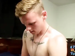Naughty straight thug rubs his cock and drills a fleshlight