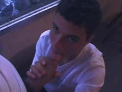 A Young bartender takes a big cock from handsome taylor