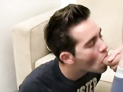 Piss fetishist twink cums hard after riding inked jock cock