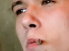 His fetish is to smoke a cigar while jacking his tool alone