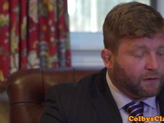 Office jock bangs twink after job interview